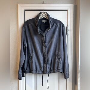 Splendid Women’s Ford Utility Bomber Jacket Washed Charcoal Gray Size Large